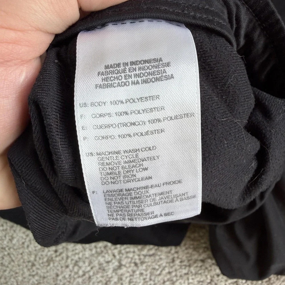 Adidas Track Pants Mens Medium Black Knit Elastic Waist Pockets Stripe Bootcut